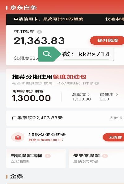 白条套取额度现金商家