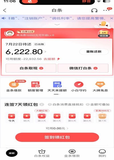 白条提现多长时间到账
